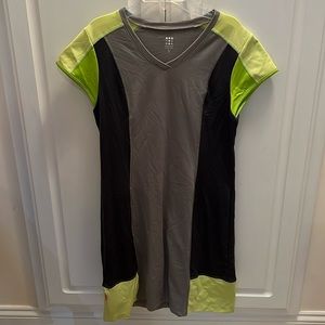 Title Nine Regulator Dress Stretch Wicking Gray Color Block Pocket Size Small